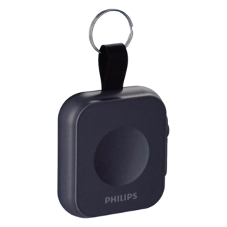 PHILIPS 飛利浦 黑金剛磁吸應急手錶行動電源 45 x 51 x 14.5mm 37g, DLP1202Q, 黑色