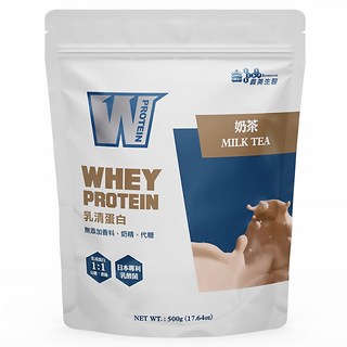 義美生醫 W PROTEIN乳清蛋白飲 奶茶, 1包, 500g