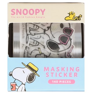 sun-star 抽取式卡通貼紙 史努比日常漫步 紙質 7種樣式各20張 共140張, 1組