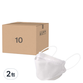 CHACER 佳和口罩 4D立體醫用口罩 未滅菌 成人用 KF94 M, 冰晶雪白, 2包, 10片