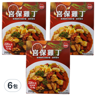 聯夏 宮保雞丁 免煮菜系列 經典風味 高溫殺菌, 200g, 6盒
