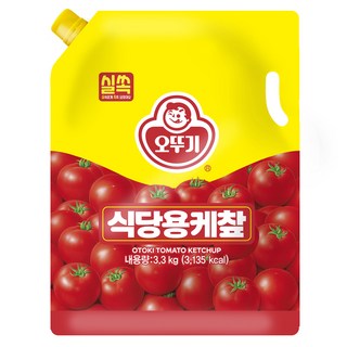 OTTOGI 不倒翁 奧 實惠餐廳用番茄醬 擠壓袋, 3.3kg, 1個