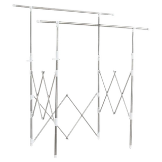 IRIS OHYAMA 愛麗思歐雅瑪 雙桿不鏽鋼大容量曬衣架, 銀色, 1個