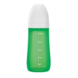 sillymann 100%鉑金矽膠奶瓶 260ml, 柔軟觸感, 安全材質, 波士頓綠, 1個