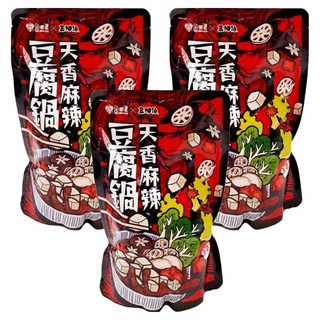 豆油伯 天香麻辣豆腐鍋 全素, 800g, 3包