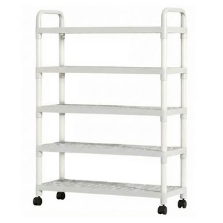 橡合杉 簡易多層鞋架 5層, 1個, 白色