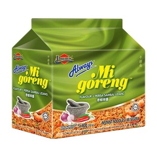 Ibumie 益福 Always 香辣蝦醬撈麵 經濟包, 5包