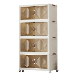 雙開門折疊櫃, 白色, 1個