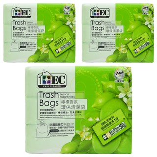 家簡塵除 香氛清潔袋 中 53*63cm 檸檬 500g 3捲, 20L, 3包