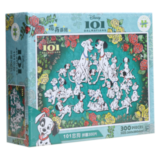 HUNDRED PICTURES 百耘圖 益智拼圖 38 x 26cm, 花卉系列 101忠狗, 300片, 1盒