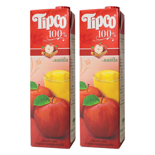 Tipco 泰可 100%蘋果汁 富含多款豐富維生素營養, 1L, 2瓶