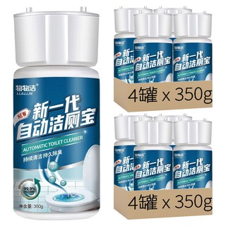 馬桶自動清潔劑 持久除臭, 350g, 8罐