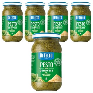DE CECCO 得科 羅勒青醬，特級初榨橄欖油，搭配青醬料理, 190g, 5罐