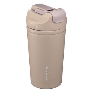 Corelle Brands 康寧餐具 Snapware 陶瓷不鏽鋼真空保溫隨手杯, 咖啡色, 500ml, 1個