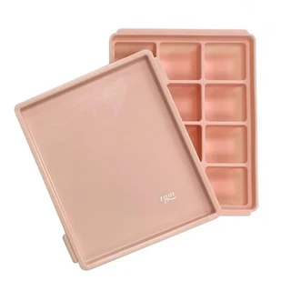 tgm 12格副食品矽膠製冰盒 15.5*12*3cm, 珊瑚粉, 1個