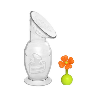 haakaa 第二代真空吸力集乳器 新手媽媽實用簡配組 150ml 含小花瓶塞, 透明色 顏色隨機, 1組