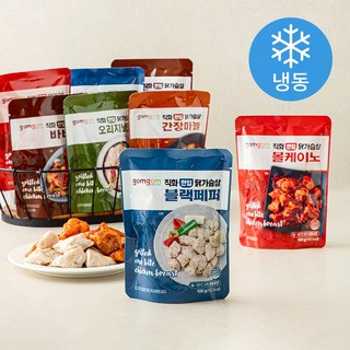 곰곰 직화 한입 닭가슴살 5종 세트 (냉동), 100g, 1개입, 10개
