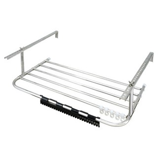 巧巧 陽台窗戶不繡鋼晾曬架, 銀色