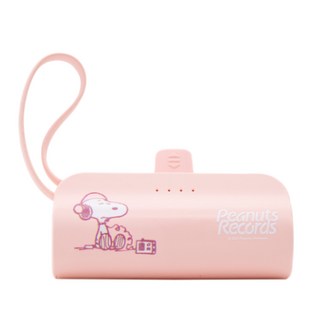 miWORKS 米沃 iCute 隨身行動電源 3200mAh, SNPPB-2312-07-T, 史努比款 粉色