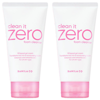 BANILA CO Zero零感肌經典潤澤洗顏霜, 超微米泡沫深層清潔毛孔, 150ml, 2條
