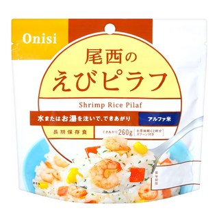Onisi 尾西 沖泡即食飯 蝦仁風味, 100g, 1包