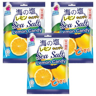 Big Foot 海鹽檸檬糖，補充鹽分和維他命C, 150g, 3袋