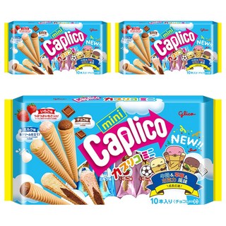 glico 格力高 Caplico 綜合迷你甜筒餅乾, 3包, 91g