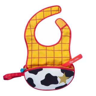 b.box 迪士尼旅行圍兜袋 含矽膠軟湯匙 胡迪 4個月以上 澳洲設計 可機洗, 1組