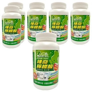 小綠人 神奇檸檬酸 超強去漬力 除垢好幫手 安心洗淨, 300g, 6罐