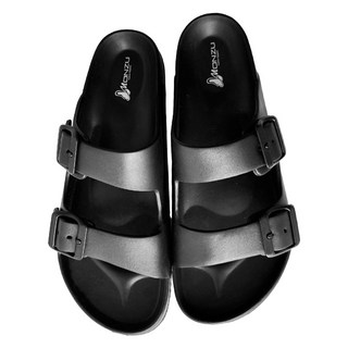 MONZU 超級滿足涼拖鞋 EVA醋酸乙烯材質 台灣產地, 40號(250mm), 黑色