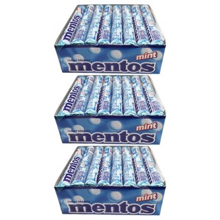 mentos 曼陀珠 薄荷味糖果 24條裝, 907.2g, 3盒