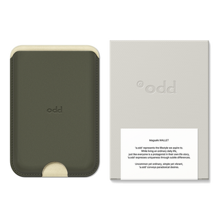 에이오드 포켓 가죽 맥세이프 카드 지갑, 샌드 올리브, 1개