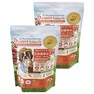 REAL POWER 瑞威 天然平衡全齡犬糧 6號田園野虻 2kg, 植物蛋白, 500g, 2包