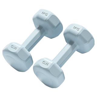 體育健身03 女士小啞鈴, 18 x 9 x 10cm, 天空藍, 1kg, 2個
