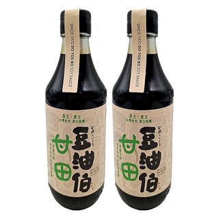 豆油伯 甘田釀造醬油 薄鹽, 台灣非基改黃豆、台灣黑豆、台灣小麥, 300ml, 2瓶