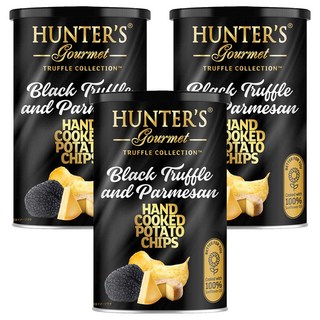 HUNTER'S gourmet 亨特 手工洋芋片 黑松露&帕瑪森起司味, 3罐, 150g