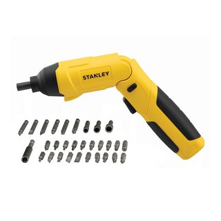 STANLEY TOOLS 4V鋰電螺絲起子機 + 配件 30個 USB充電 SCS4K, 1組