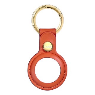 HODA 好貼 AirTag 真皮保護套, 橘紅色, 1個