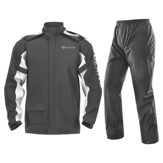 SULAITE 摩托車分體雨衣套裝, XL, 黑色, 1組