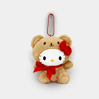 Jacob C&E Hello Kitty 復古熊鑰匙圈, 12cm, 1個, 棕色