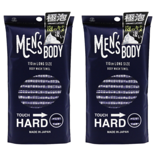 YOKOZUNA CREATiON 男性擦澡巾 起泡 硬 28 x 110 cm, 深藍色, 1條, 2條