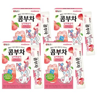 Damtuh 丹特 寶可夢扁水蜜桃康普茶, 5g, 10入, 4個