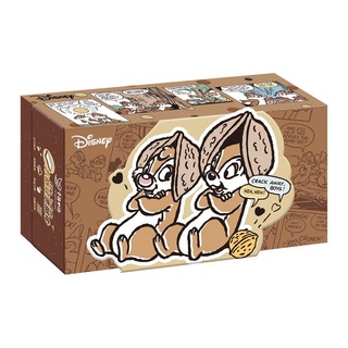 幸福物語 迪士尼系列 方格紋洗臉巾 50條 可愛設計 柔軟親膚材質 獨立包裝 乾淨衛生, 奇奇蒂蒂 棕色, 1盒