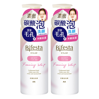 Bifesta 碧菲絲特 保濕碳酸泡洗顏 深層清潔毛孔 玻尿酸膠原蛋白保濕, 200g, 2瓶