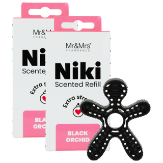 Mr&Mrs FRAGRANCE Niki 車用芳香劑補充包, 黑蘭花, 2個