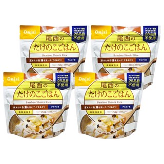 Onisi 尾西 沖泡即食飯 竹筍風味, 100g, 4包