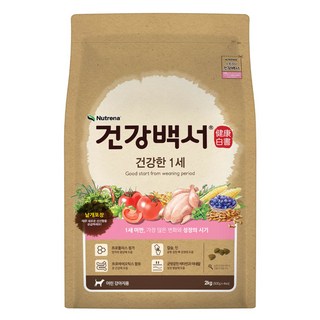 건강백서 강아지 기능성 사료, 퍼피, 2kg, 1개