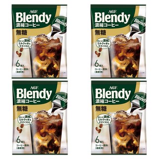 AGF Blendy 濃縮咖啡球 無糖, 冷熱皆宜, 隨時享受濃郁香醇, 18g, 6顆, 4袋