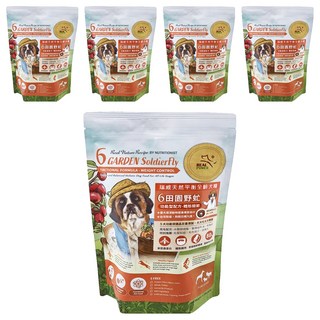 REAL POWER 瑞威 天然平衡全齡犬糧 6號田園野虻 2kg, 植物蛋白, 500g, 5包