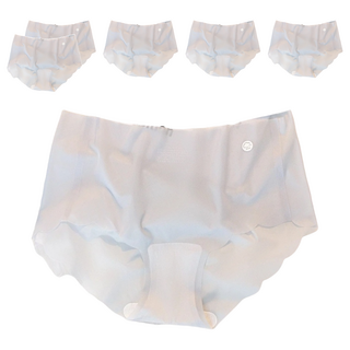 中腰透氣無痕內褲 棉+聚酯纖維材質, 霧霾藍